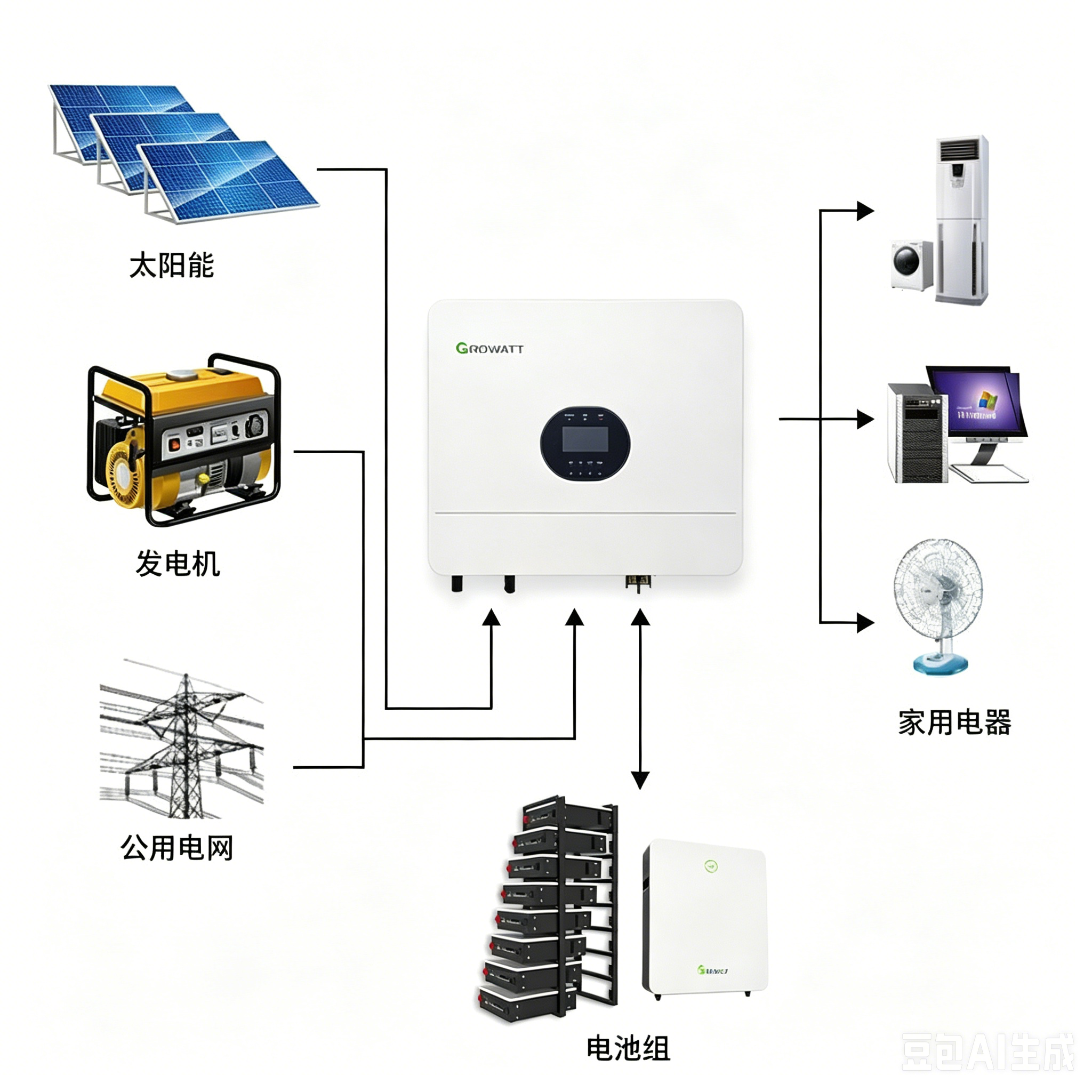 Growatt Hybrid OffGrid Inverters with Battery in stock Now